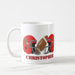 Amerikaans Football Voeg gewoon naam toe Koffiemok