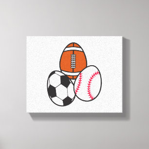 Amerikaans Football Voetbal Sport Honkbal Pasen Canvas Afdruk