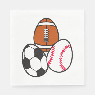 Amerikaans Football Voetbal Sport Honkbal Pasen Servet