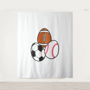 Amerikaans Football Voetbal Sport Honkbal Pasen Wandkleed