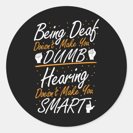 Amerikaans gebarentaal bewustzijn - ASL Deaf Pride Ronde Sticker (Voorkant)