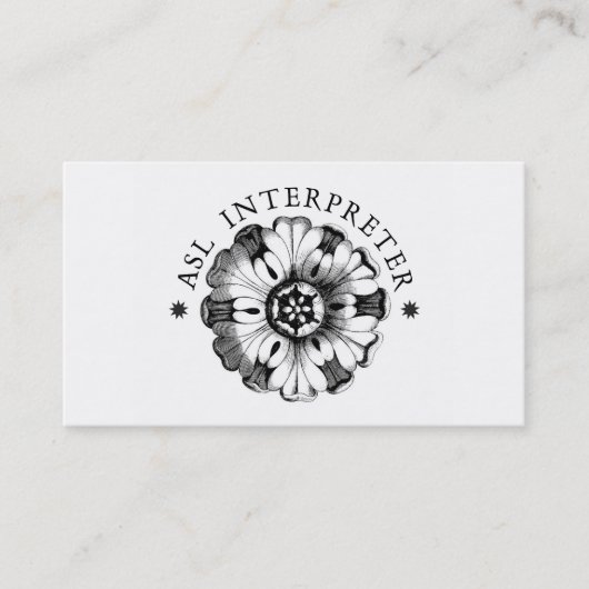 Amerikaans Gebarentaal Visitekaartje (Voorkant)