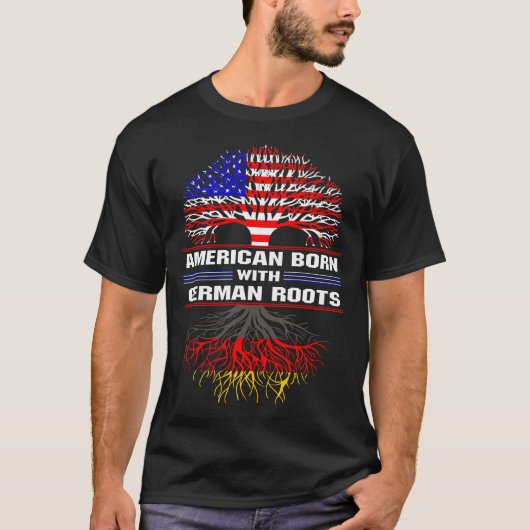Amerikaans geboren met Duitse wortels T-shirt (Voorkant)
