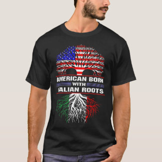 Amerikaans geboren met Italiaanse rots T-Shirt