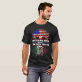 Amerikaans geboren met Mexicaanse wortels T-shirt (Voorkant volledig)