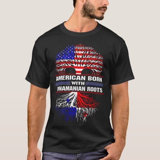 Amerikaans Geboren met Panamese Roots T-Shirt (Voorkant)