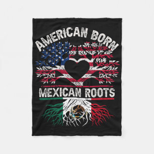 Amerikaans Geboren Mexicaanse Wortels Vlag Boom Me Fleece Deken