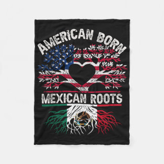 Amerikaans Geboren Mexicaanse Wortels Vlag Boom Me Fleece Deken