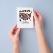Amerikaans Gebouwd door immigranten Patriottisch A Flyer (Hand)