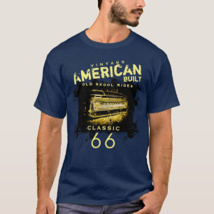 -Amerikaans Gebouwd Oude Skool Ridt Klassiek T-shirt