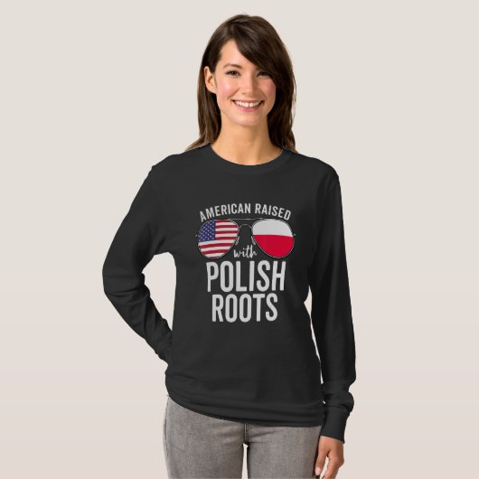Amerikaans gefotografeerd met Poolse wortels op de T-shirt (Voorkant volledig)
