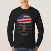 Amerikaans gegroeid met Afrikaanse rots, zwart-Afr T-shirt (Voorkant)