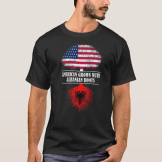 Amerikaans gegroeid met Albanees koninkrijk T-shirt