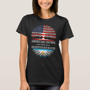 Amerikaans gegroeid met Argentijnse wortels VS-vla T-shirt