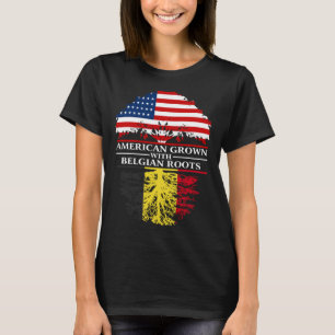 Amerikaans Gegroeid met Belgische Roots België T-shirt
