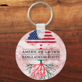 Amerikaans gegroeid met Bengalees Roots Marble Sleutelhanger (Voorkant)