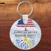 Amerikaans gegroeid met Bosnische roottenmarmer Sleutelhanger (Voorkant)