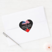 Amerikaans Gegroeid met Canadese Roots Canada Desi Hart Sticker (Envelop)