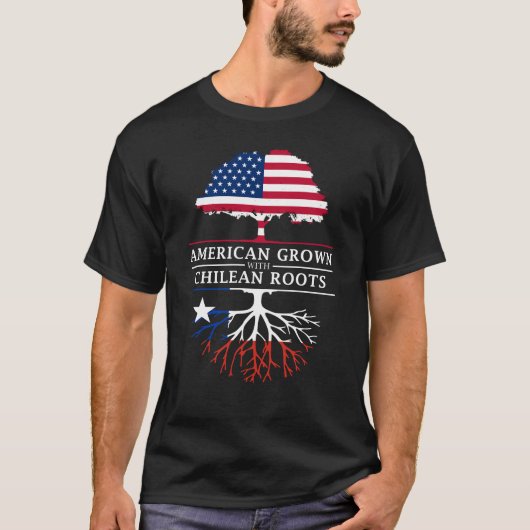 Amerikaans gegroeid met Chileense    rotsChili Des T-shirt (Voorkant)