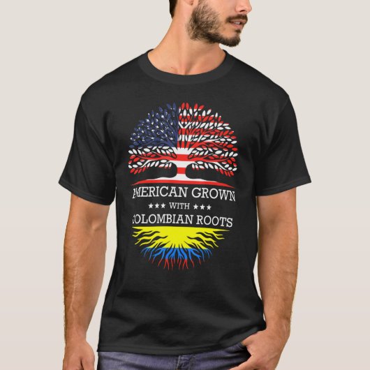 Amerikaans gegroeid met Colombiaanse wortels Ameri T-shirt (Voorkant)