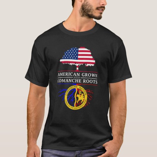Amerikaans gegroeid met Comanche Nation Roots - in T-shirt (Voorkant)