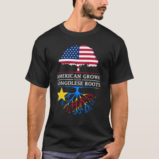 Amerikaans gegroeid met Congolese    wortelsDemocr T-shirt (Voorkant)