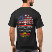 Amerikaans gegroeid met Duitse rots Amerikaanse vl T-shirt (Achterkant)
