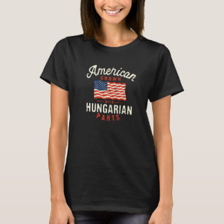 Amerikaans gegroeid met Hongaarse Delen Patriotic T-shirt