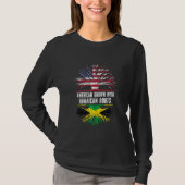 Amerikaans gegroeid met Jamaicaanse roet als Ameri T-shirt (Voorkant)