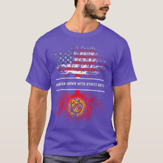 Amerikaans gegroeid met Kirgizië roet T-shirt Kirg