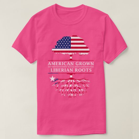 Amerikaans gegroeid met Liberiaanse Roots Liberia T-shirt (Design voorkant)