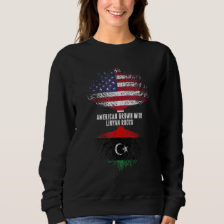 Amerikaans gegroeid met Libische wortels VS vlag L Trui