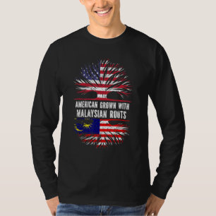 Amerikaans gegroeid met Maleisische wortels VS vla T-shirt