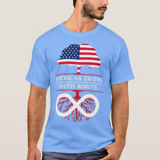 Amerikaans gegroeid met Metis Roots T-shirt