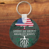 Amerikaans gegroeid met Nigeriaanse marmerstijl Sleutelhanger (Voorkant)