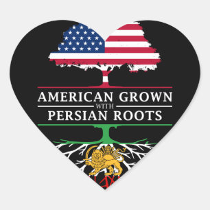 Amerikaans Gegroeid met Perzische Roots Persia Des Hart Sticker