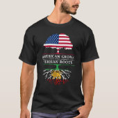 Amerikaans gegroeid met Perzische    rotsPersia De T-shirt (Voorkant)