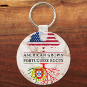 Amerikaans gegroeid met Portugese wortelmarmer Sleutelhanger (Voorkant)