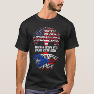 Amerikaans Gegroeid met Puerto Ricaanse Roots USA T-shirt