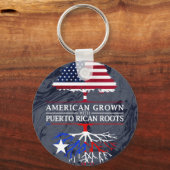 Amerikaans gegroeid met Puerto Ricaanse rotsmarmer Sleutelhanger (Voorkant)