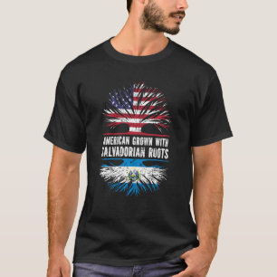 Amerikaans gegroeid met Salvadoriaanse rots VS vla T-shirt