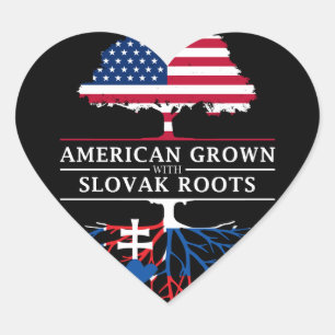 Amerikaans gegroeid met Slowaakse wortelsSlowaa Hart Sticker