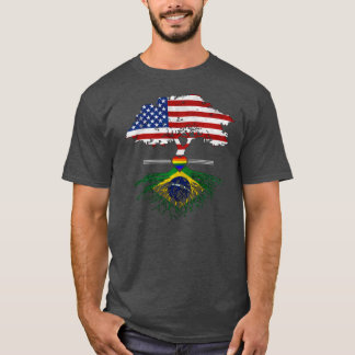 Amerikaans Gegroeide Braziliaanse Roots Gay Heart T-shirt