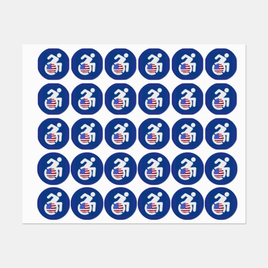Amerikaans gehandicapt labels (Vel)
