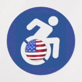 Amerikaans gehandicapt labels (Design 2)