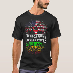 Amerikaans gekweekt met Afrikaanse wortelboom, VS T-shirt
