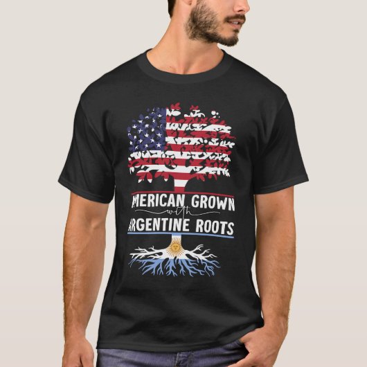 Amerikaans gekweekt met Argentijnse wortels T-shirt (Voorkant)