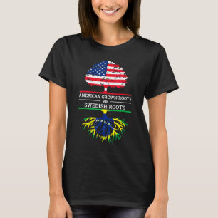 Amerikaans gekweekt met Braziliaanse wortels USA v T-shirt