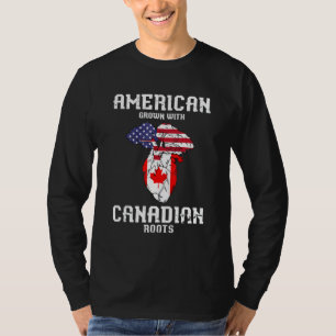 Amerikaans gekweekt met Canadese wortels Canada tr T-shirt