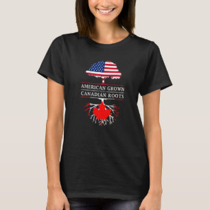 Amerikaans gekweekt met Canadese wortels in Canada T-shirt